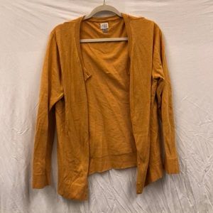 Mustard yellow button down cardigan